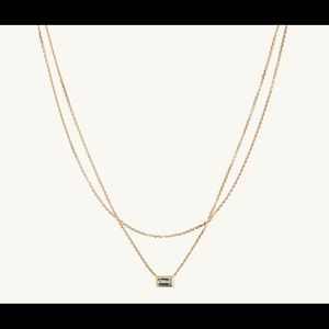 Mejuri Layered Aquamarine Necklace